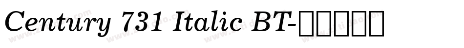 Century 731 Italic BT字体转换